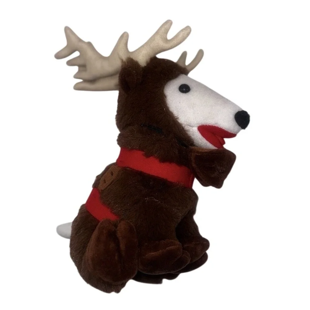 Target Bullseye Dog Reindeer Costume Holiday Plush Small